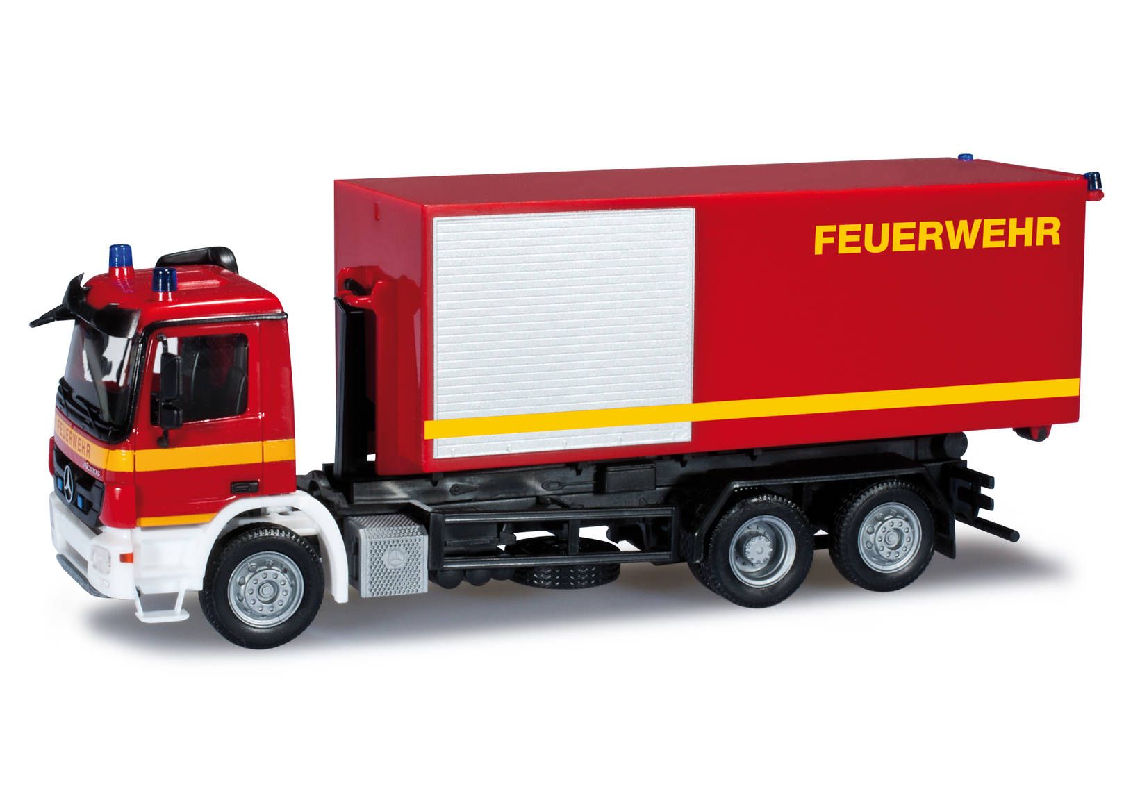 Herpa Mercedes Benz Actros S Abrollcontainer Lkw Feuerwehr