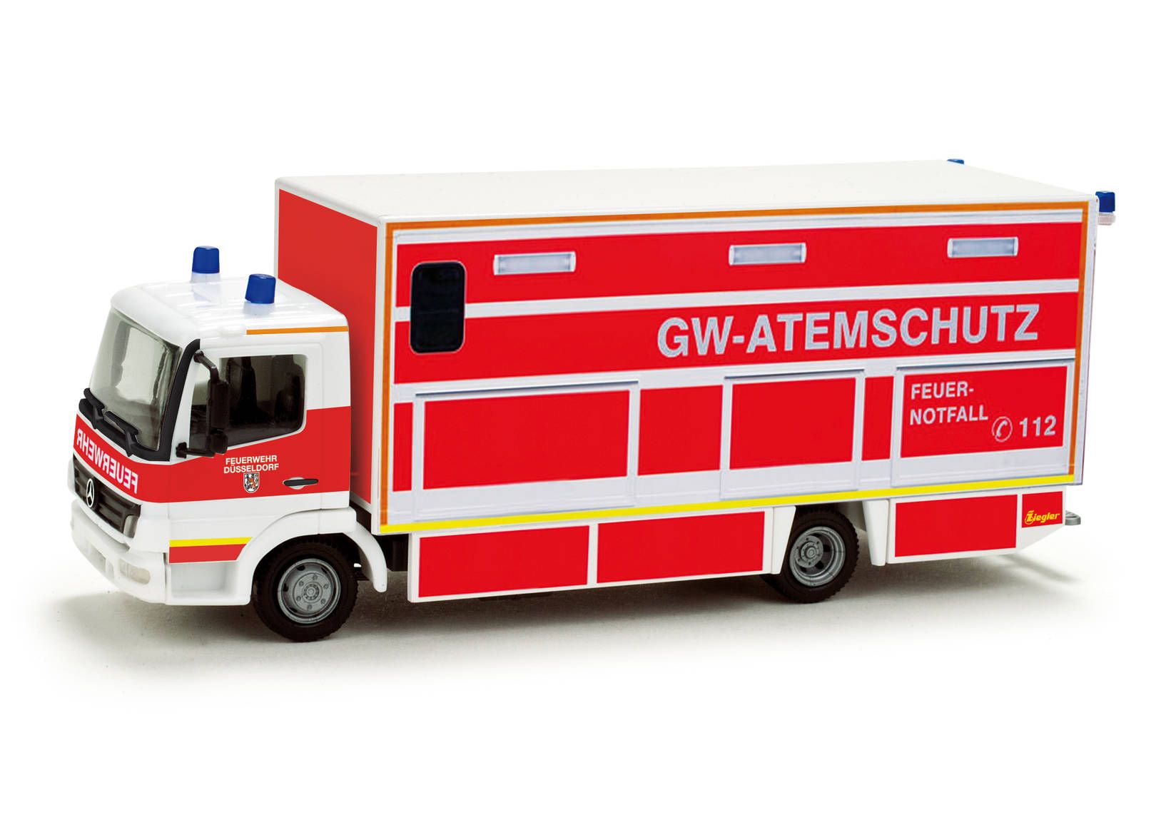 Herpa MercedesBenz Atego 04 KofferLKW "Feuerwehr Düsseldorf